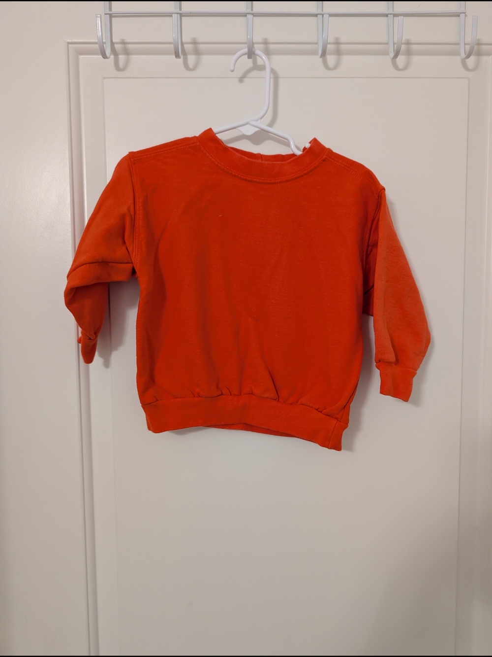 Vintage OshKosh B'gosh Bright Orange Kids Crewneck Sweatshirt‎ Size 2T